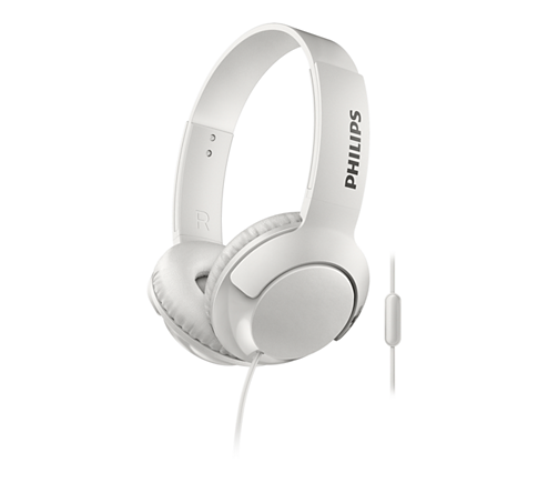 Auricular Philips Diadema Bass Con Micro Blanco